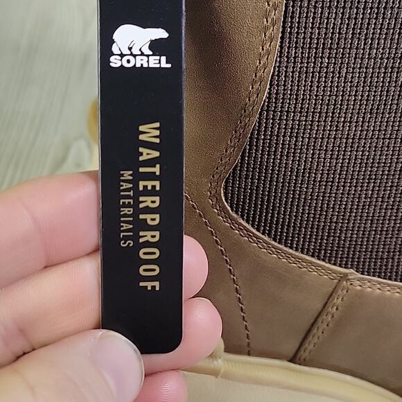 Sorel Hi-Line Heel Chelsea Boots Umber Ceramic Womens Size 9 NEW - Picture 4 of 13